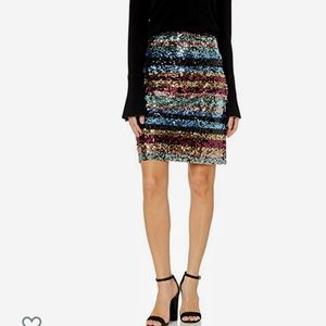 Multicolor sequin skirt